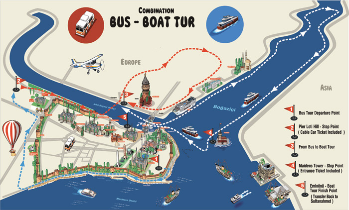 Istanbul Tour By Bus And Boat